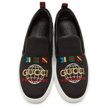 Load image into Gallery viewer, Gucci Dublin Worldwide Slip on Sneakers in Black
