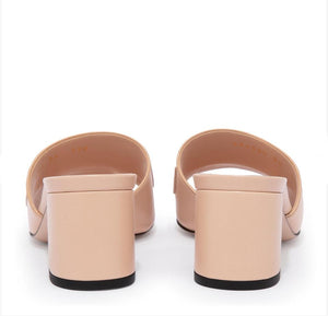 Gucci Horse-bit Detail Square Toe Sandals in Rose Pink