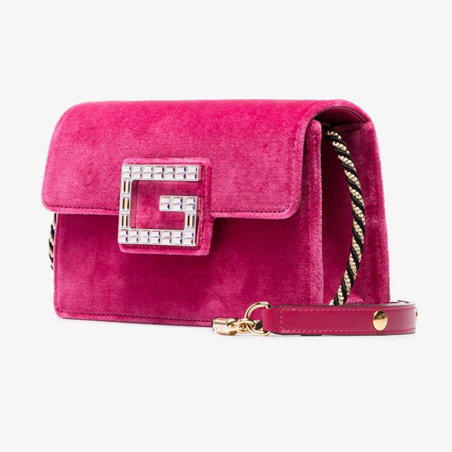 Gucci Broadway Velvet Crystal Crossbody Bag in Pink – Gavriel.us