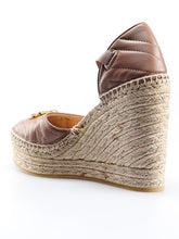 Load image into Gallery viewer, Gucci Ankle Tie Wedge Platform Espadrille Sandals