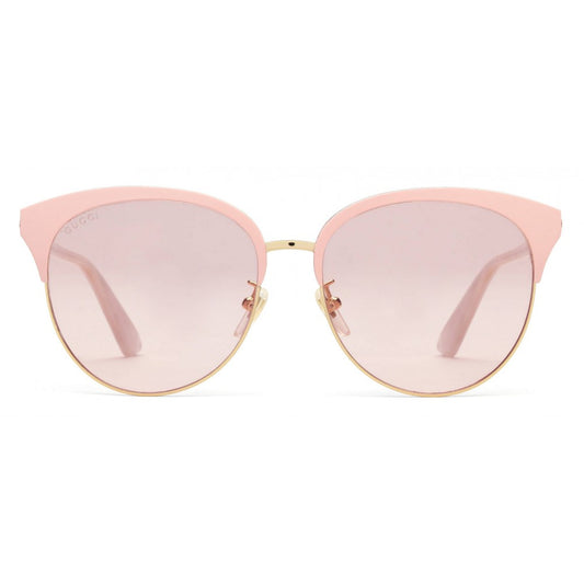 Gucci Specialized Fit Round-frame Metal Sunglasses in Pink