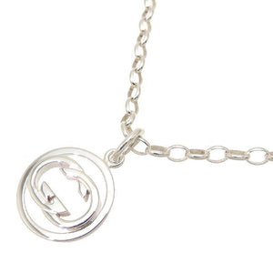 Gucci Framed Interlocking G Logo Necklace in Sterling Silver