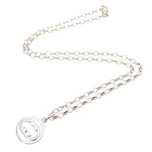 Load image into Gallery viewer, Gucci Framed Interlocking G Logo Necklace in Sterling Silver