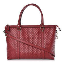 Load image into Gallery viewer, Gucci Microguccissima Convertible Tote in Red