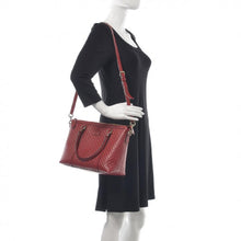 Load image into Gallery viewer, Gucci Microguccissima Convertible Tote in Red