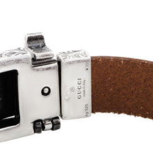 Load image into Gallery viewer, Gucci Anger Forest Wolf Head Leather Bracelet in Brown