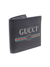 Load image into Gallery viewer, Gucci Printed Logo Leather Wallet In Black