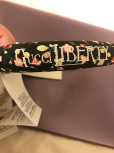 Gucci Liberty Floral Headband in Black