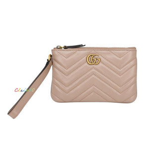GG Marmont Quilted Leather Clutch in Black - Gucci