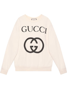 Gucci Logo Sweatshirt in Ivory