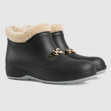 Load image into Gallery viewer, Gucci Waterproof Ankle Boots with Horse Bit in Black