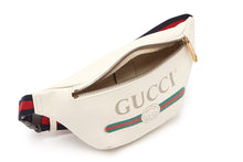 Load image into Gallery viewer, Gucci Logo Belt Bag in White Leather