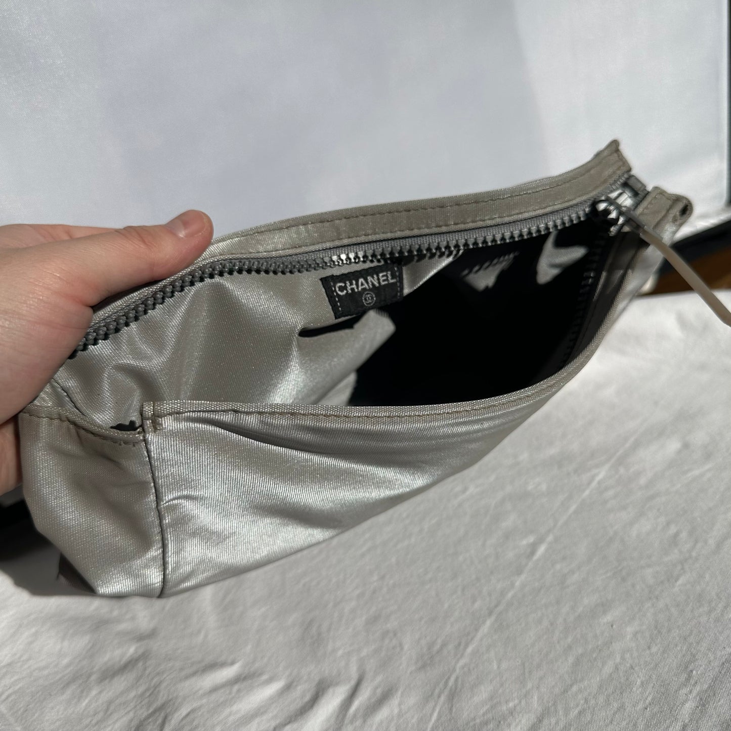 PREOWNED Chanel Silicone Gray Handbag