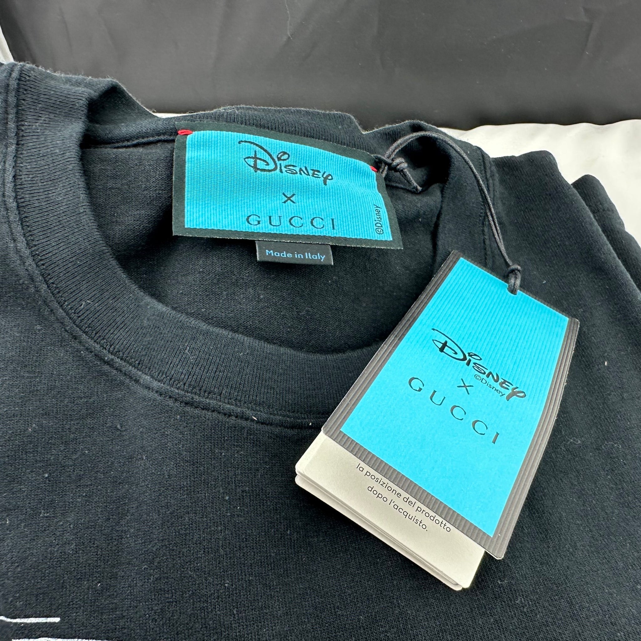 Gucci x Disney Oversized Donald Duck Cotton Black T Shirt Gavriel.us