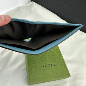 Gucci GG Marmont Card Case Wallet in Blue