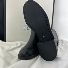 Load image into Gallery viewer, Gucci Black Leather Microguccissima Ankle Boots