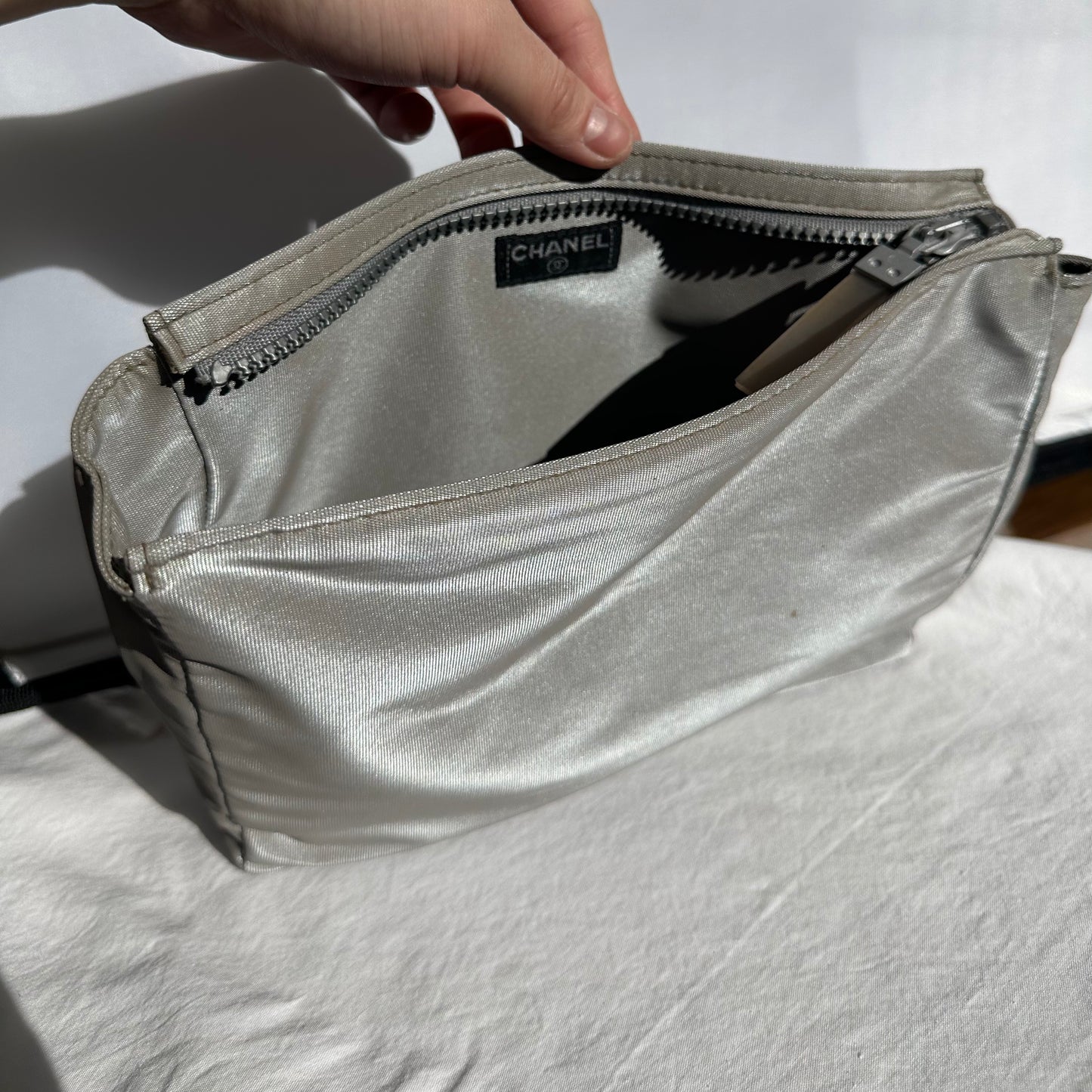 PREOWNED Chanel Silicone Gray Handbag