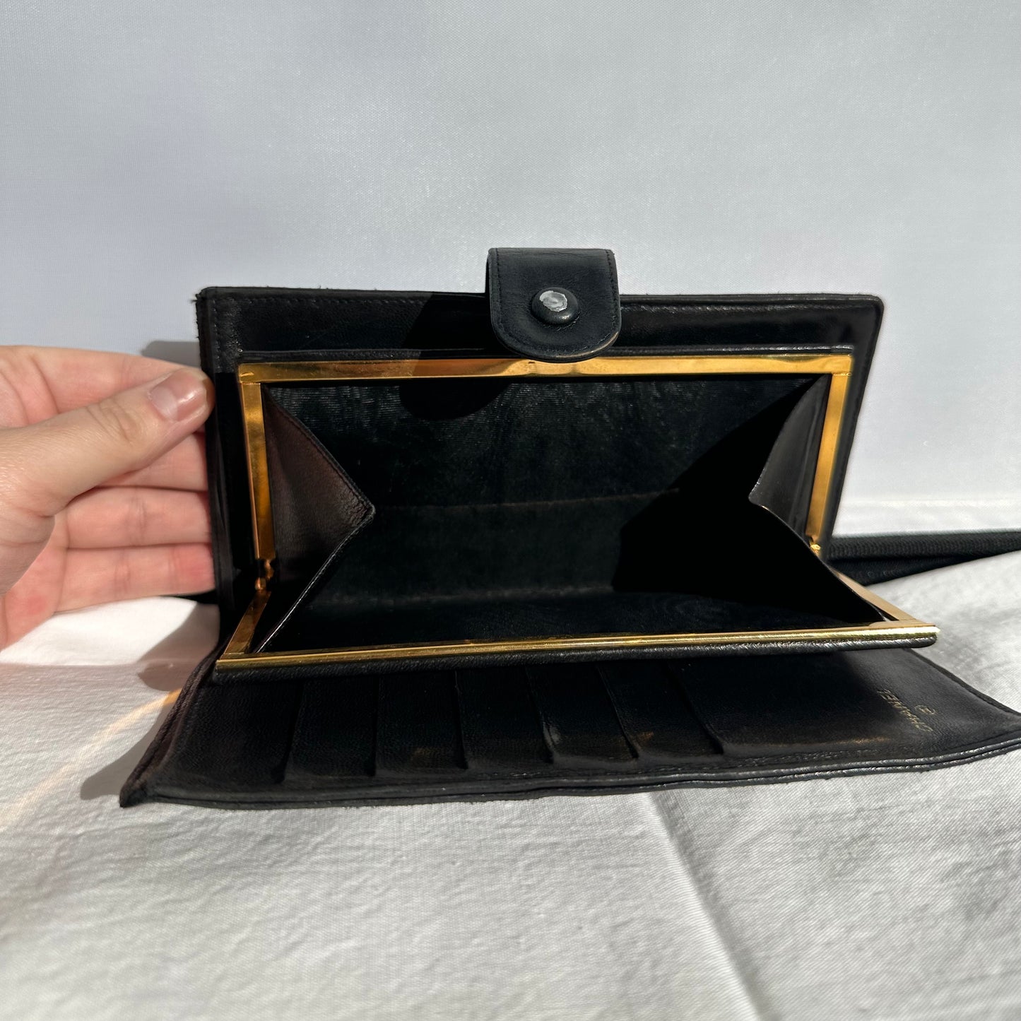 PREOWNED Chanel Long Leather Wallet in Black
