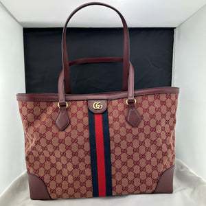 Gucci Ophidia Medium Tote Bag in Burgundy –