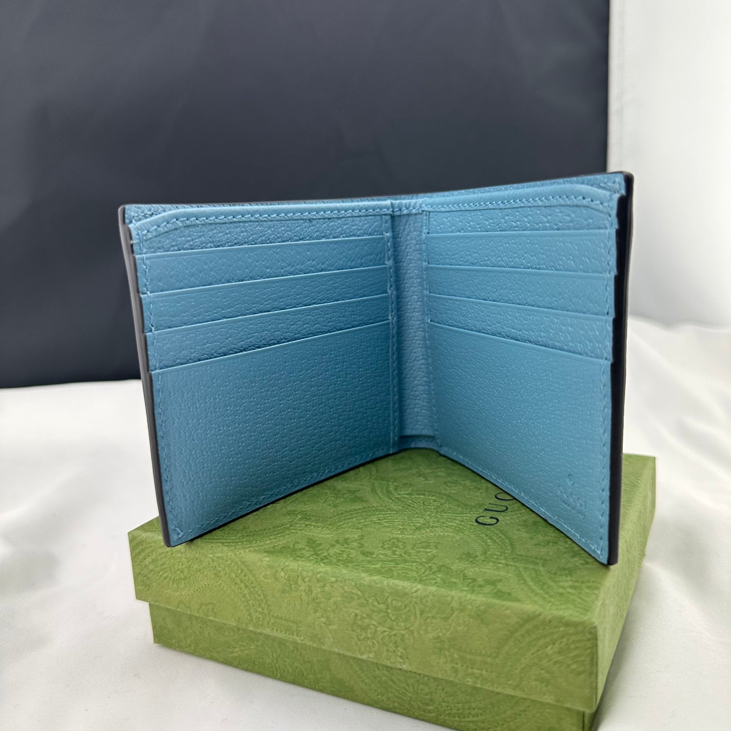 Gucci GG Marmont Card Case Wallet in Blue