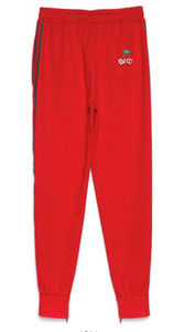Gucci Green and Red Stripe Track Pants in Red