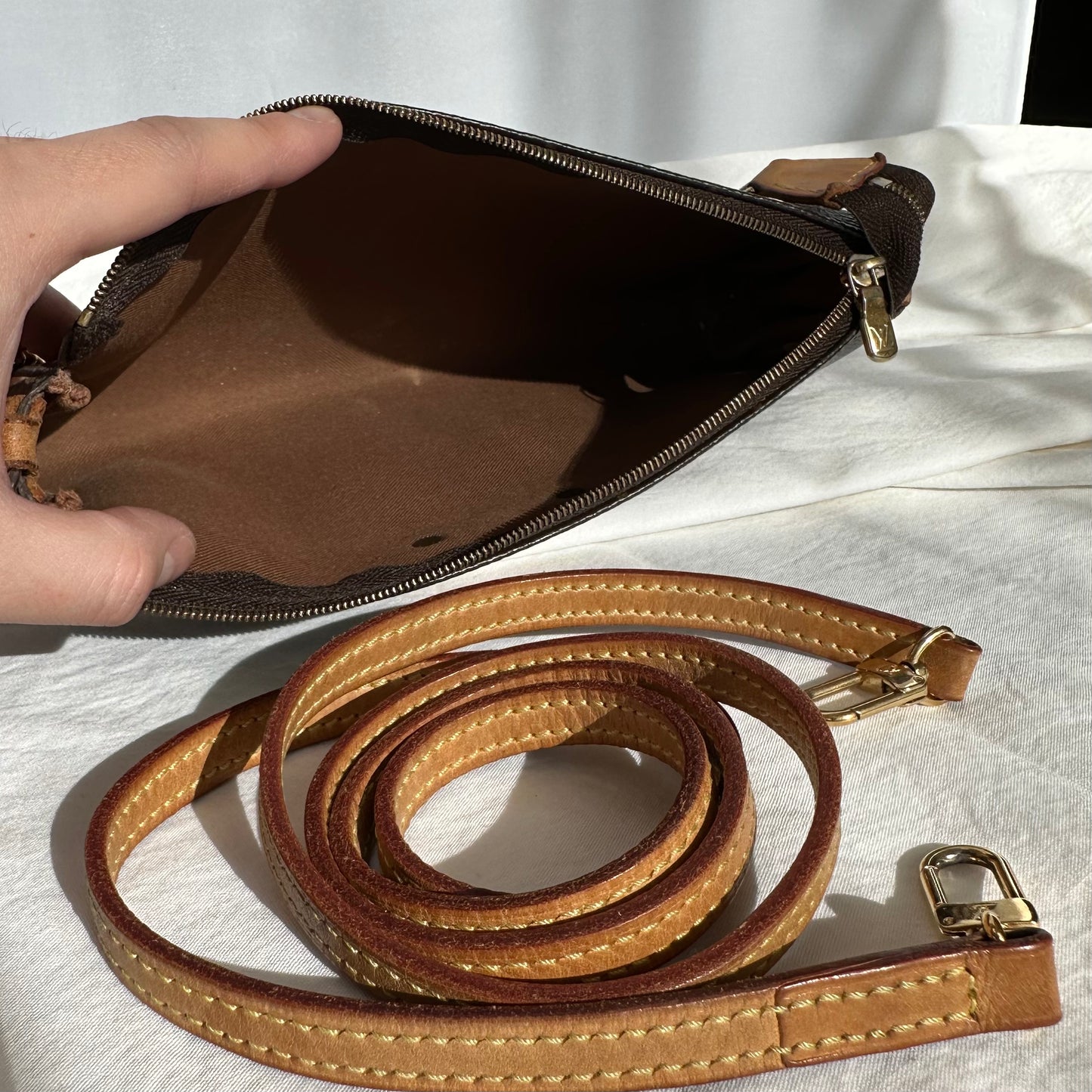 PREOWNED Authentic Louis Vuitton Eva Shoulder Bag Convertible to Crossbody Bag