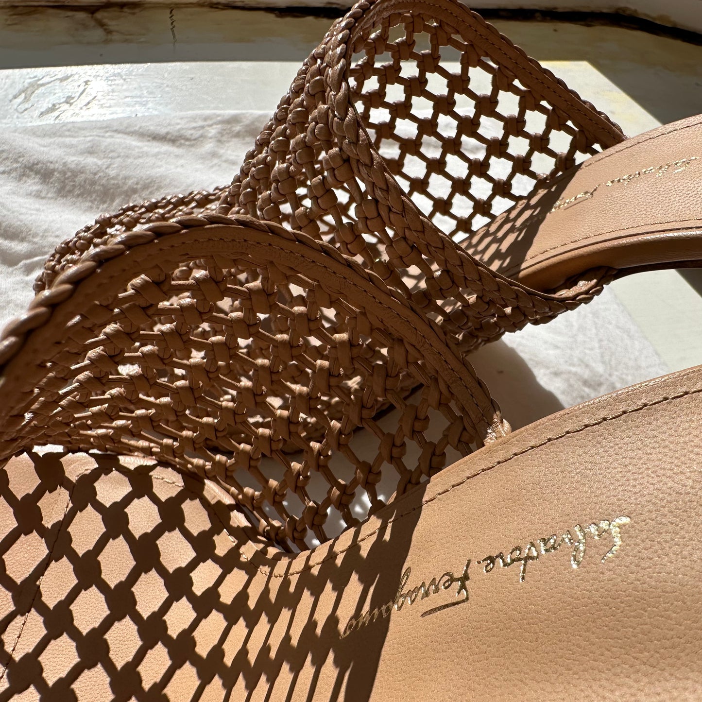 Salvatore Ferragamo Ellas X5 Caged Leather Heel Mules