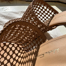Load image into Gallery viewer, Salvatore Ferragamo Ellas X5 Caged Leather Heel Mules