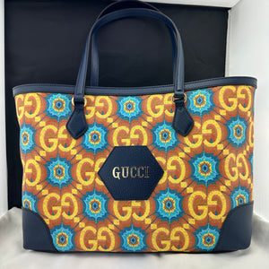 Gucci Medium GG Supreme Tote Bag in Brown for Men