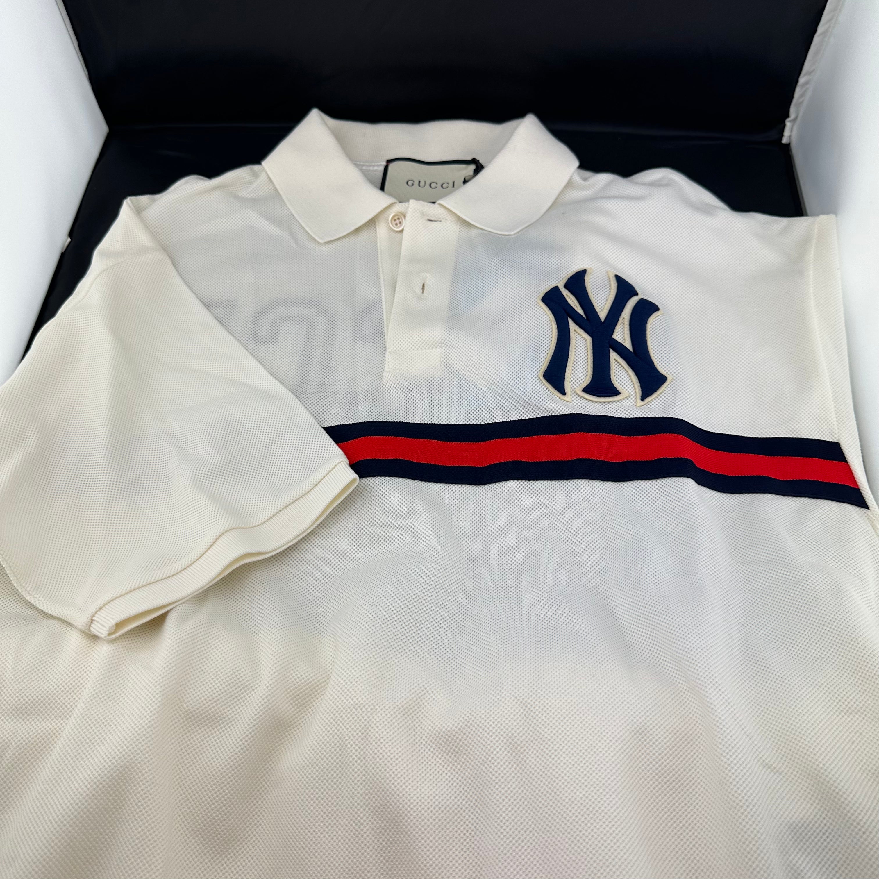 Gucci Men's NY Yankees MLB Polo Shirt with Logo Applique - Bergdorf Goodman