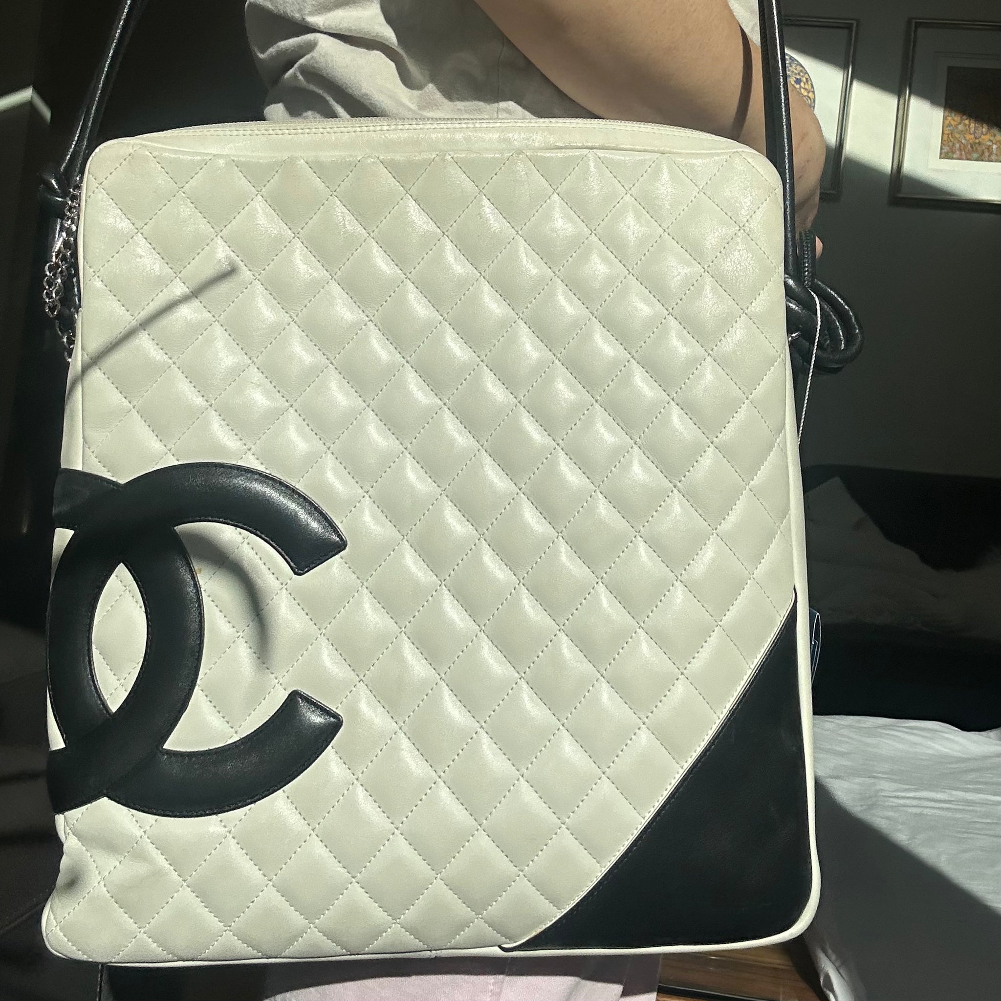 Chanel black and white crossbody bag online