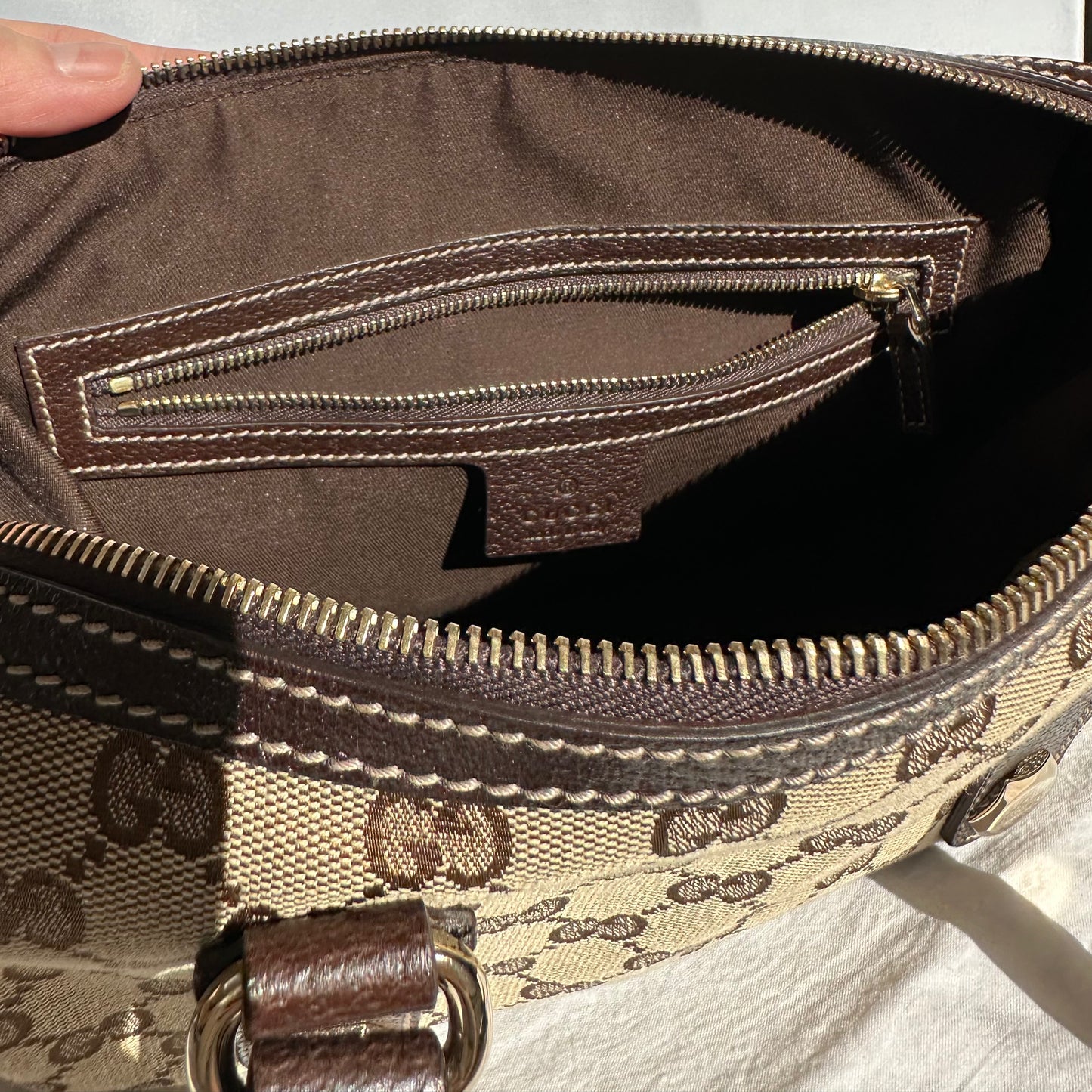 PREOWNED Gucci GG Monogram Boston Handbag