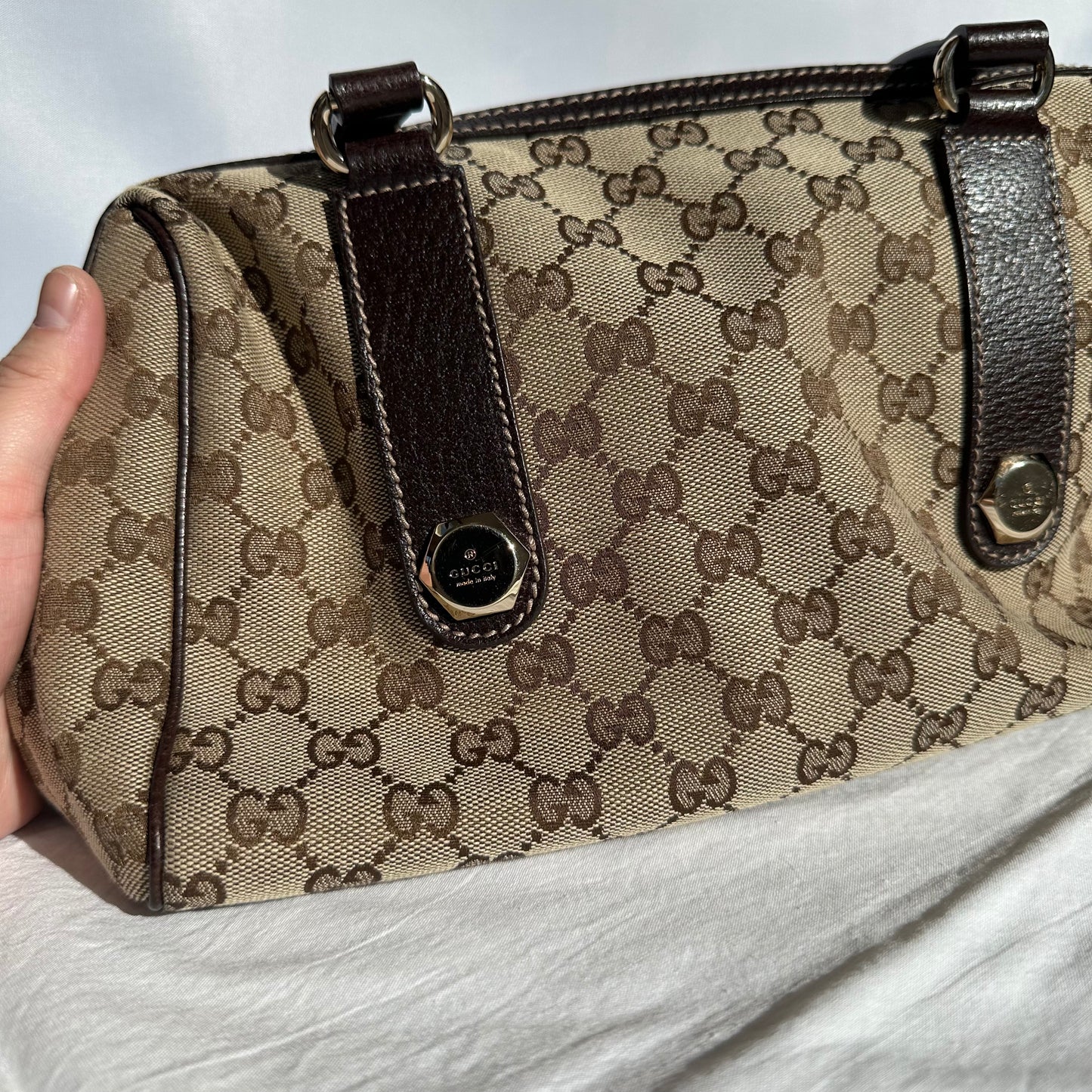 PREOWNED Gucci GG Monogram Boston Handbag