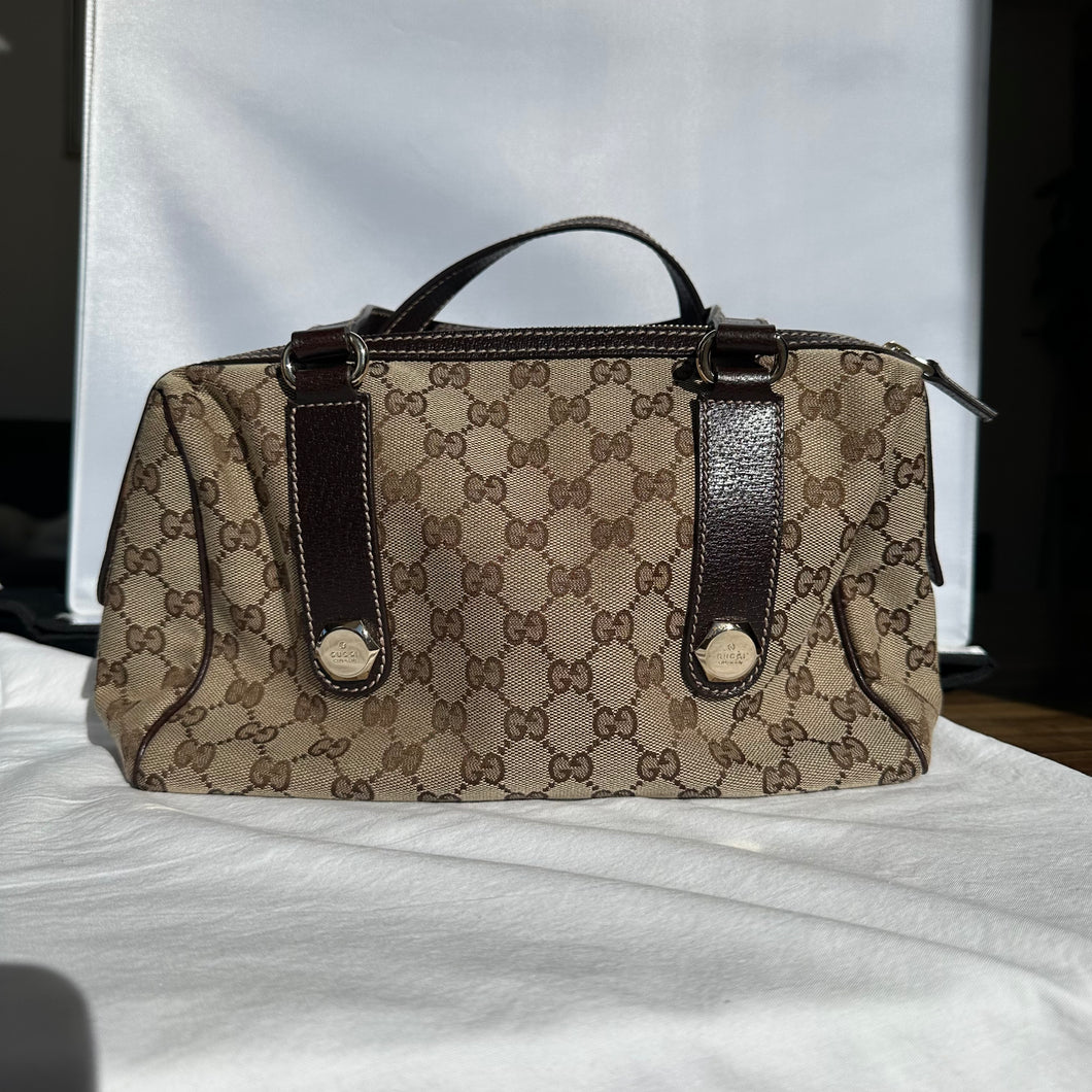 Gucci monogram top boston bag
