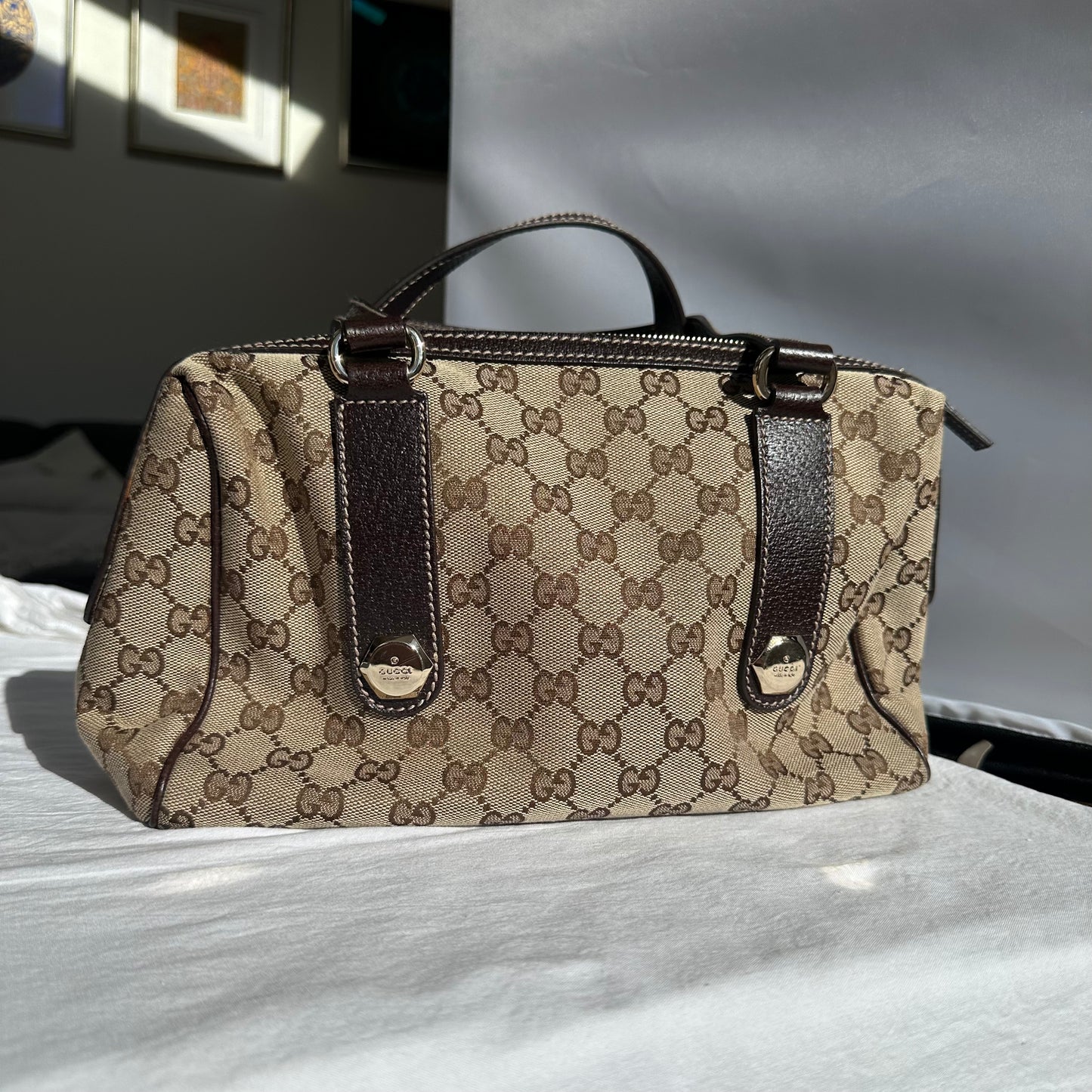 PREOWNED Gucci GG Monogram Boston Handbag