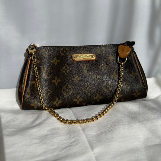 PREOWNED Authentic Louis Vuitton Eva Shoulder Bag Convertible to Crossbody Bag