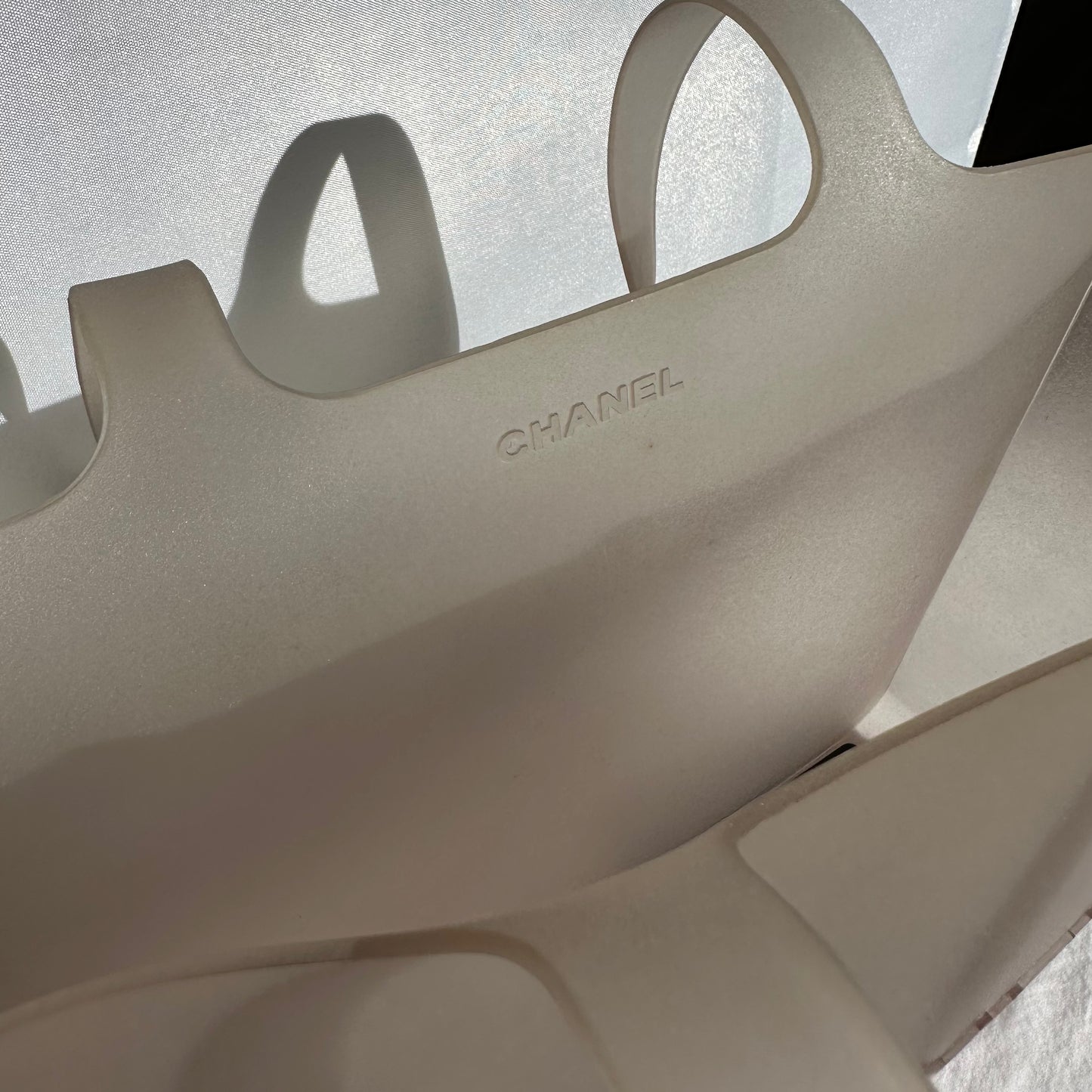 PREOWNED Chanel Silicone Gray Handbag
