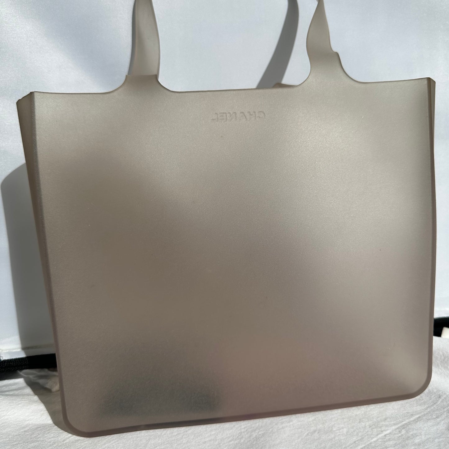 PREOWNED Chanel Silicone Gray Handbag