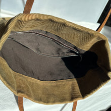 Load image into Gallery viewer, PREOWNED Fendi Tote Bag in Beige Corduroy