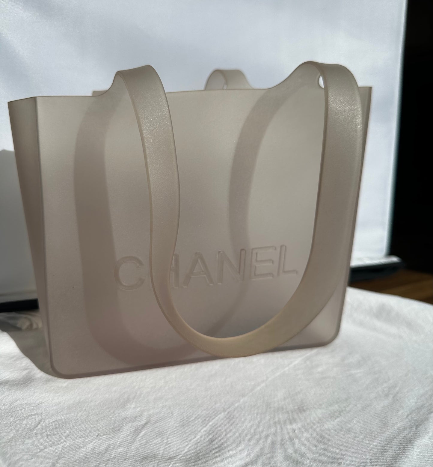 PREOWNED Chanel Silicone Gray Handbag