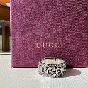 Gucci Metallic Garden Silver Ring in Sterling Silver 925