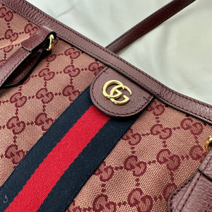 Gucci Ophidia Medium Tote Bag in Burgundy
