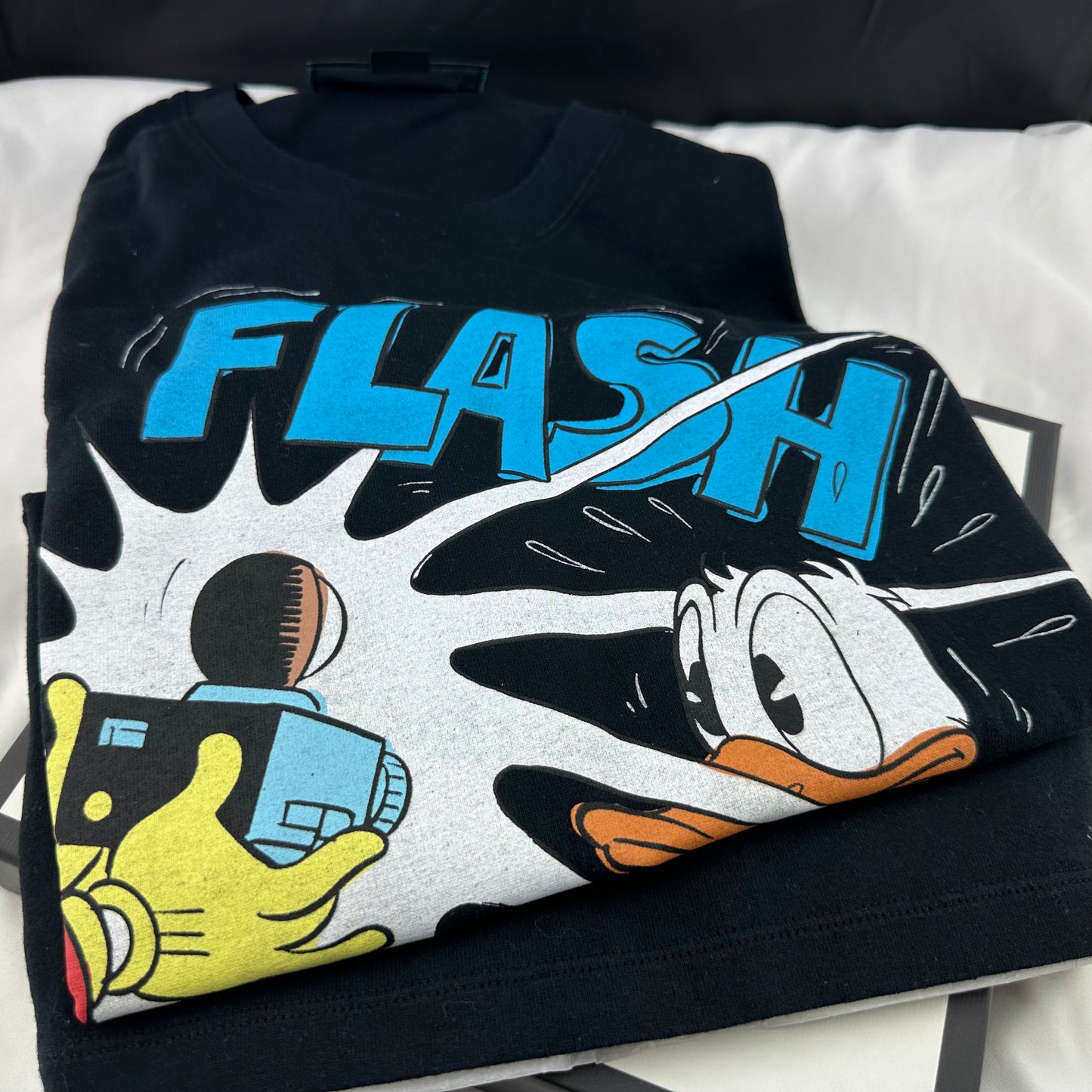 Gucci x Disney Oversized Donald Duck Cotton Black T-Shirt