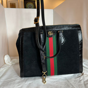 Gucci Ophidia GG Medium Tote Bag in Black