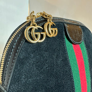 Gucci Ophidia GG Small Suede Shoulder Bag Red 499621