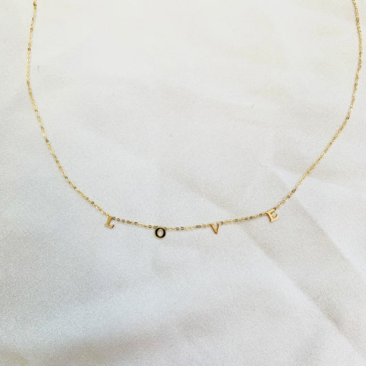 Gavriel LOVE Necklace in 14K Gold