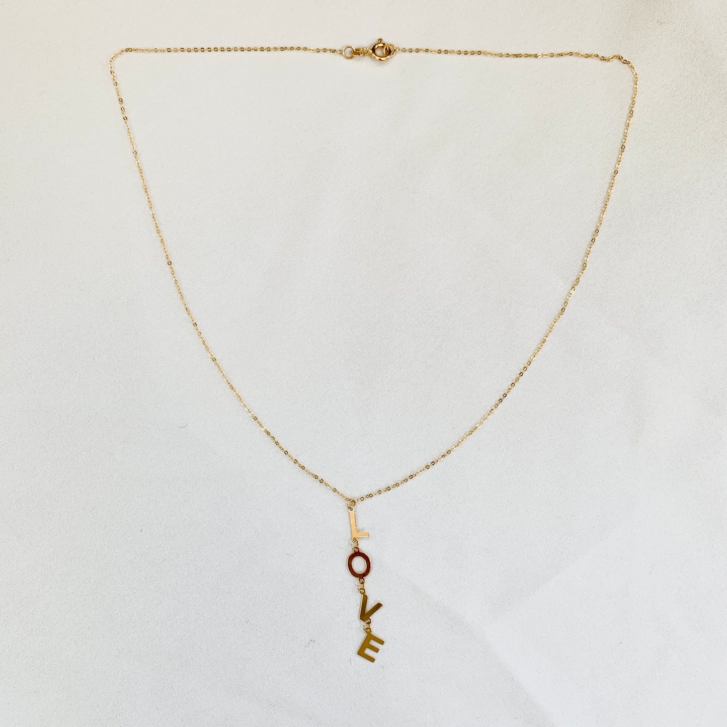 Gavriel LOVE is LOVE Vertical Charm Necklace in 14K Gold