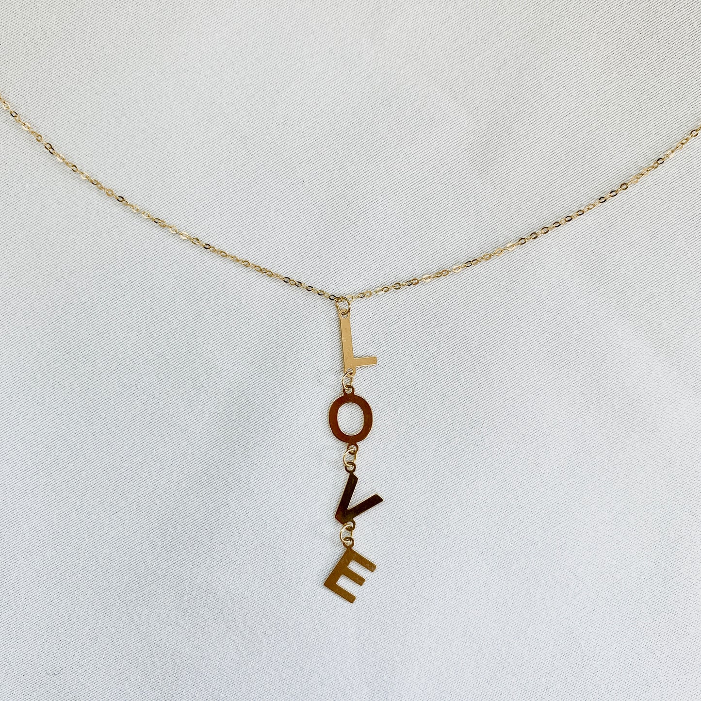 Gavriel LOVE is LOVE Vertical Charm Necklace in 14K Gold