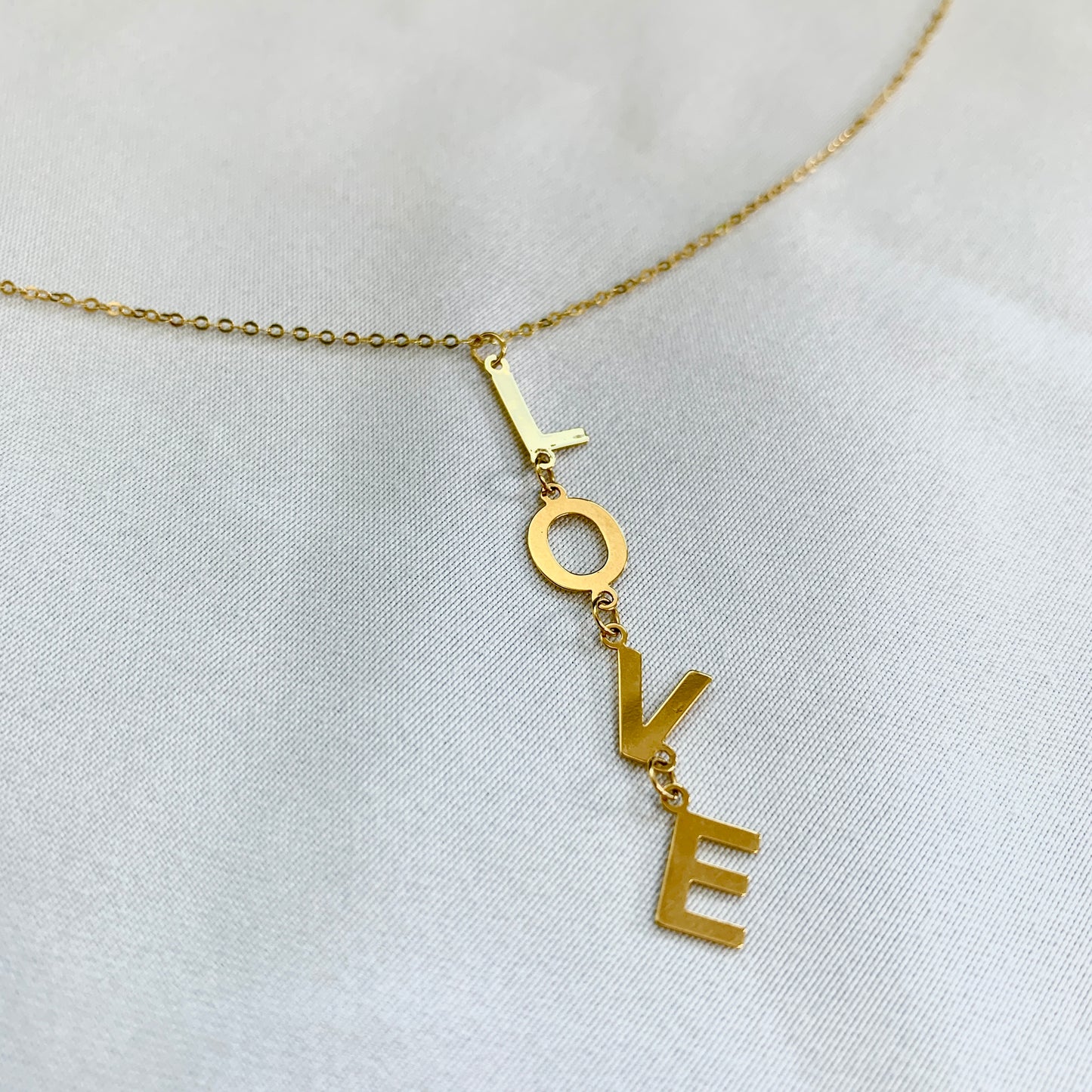 Gavriel LOVE is LOVE Vertical Charm Necklace in 14K Gold