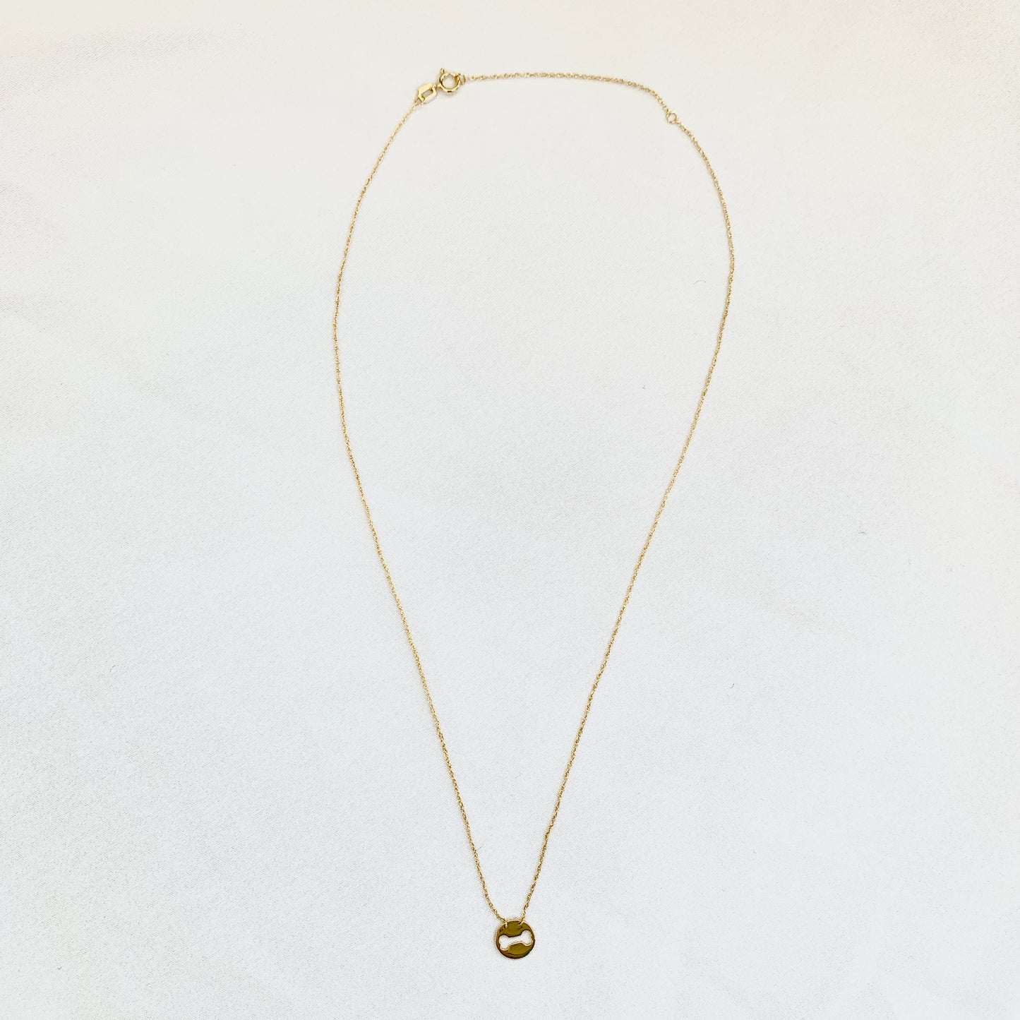 Gavriel Dog Bone Charm Necklace in 14K Gold